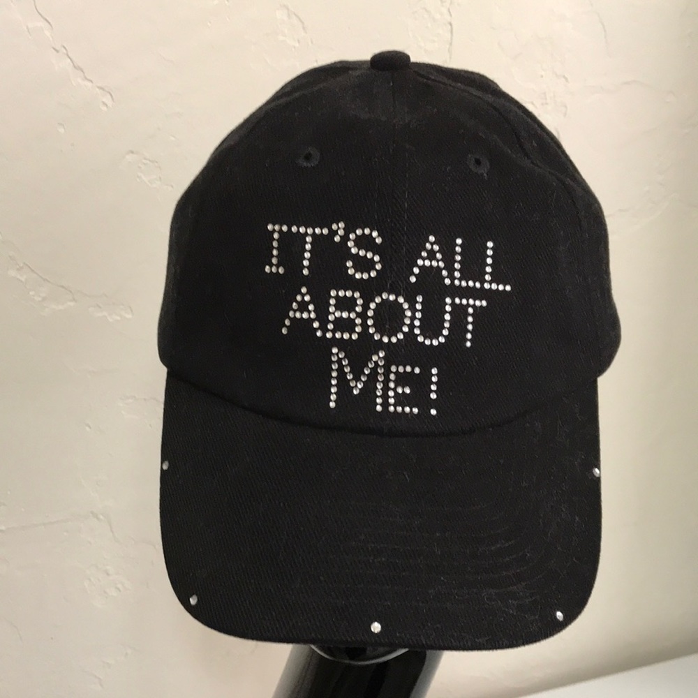 NWOT Sun Cap Women’s Adjustable Hat with Rhinestones “It’s All About Me!” OS